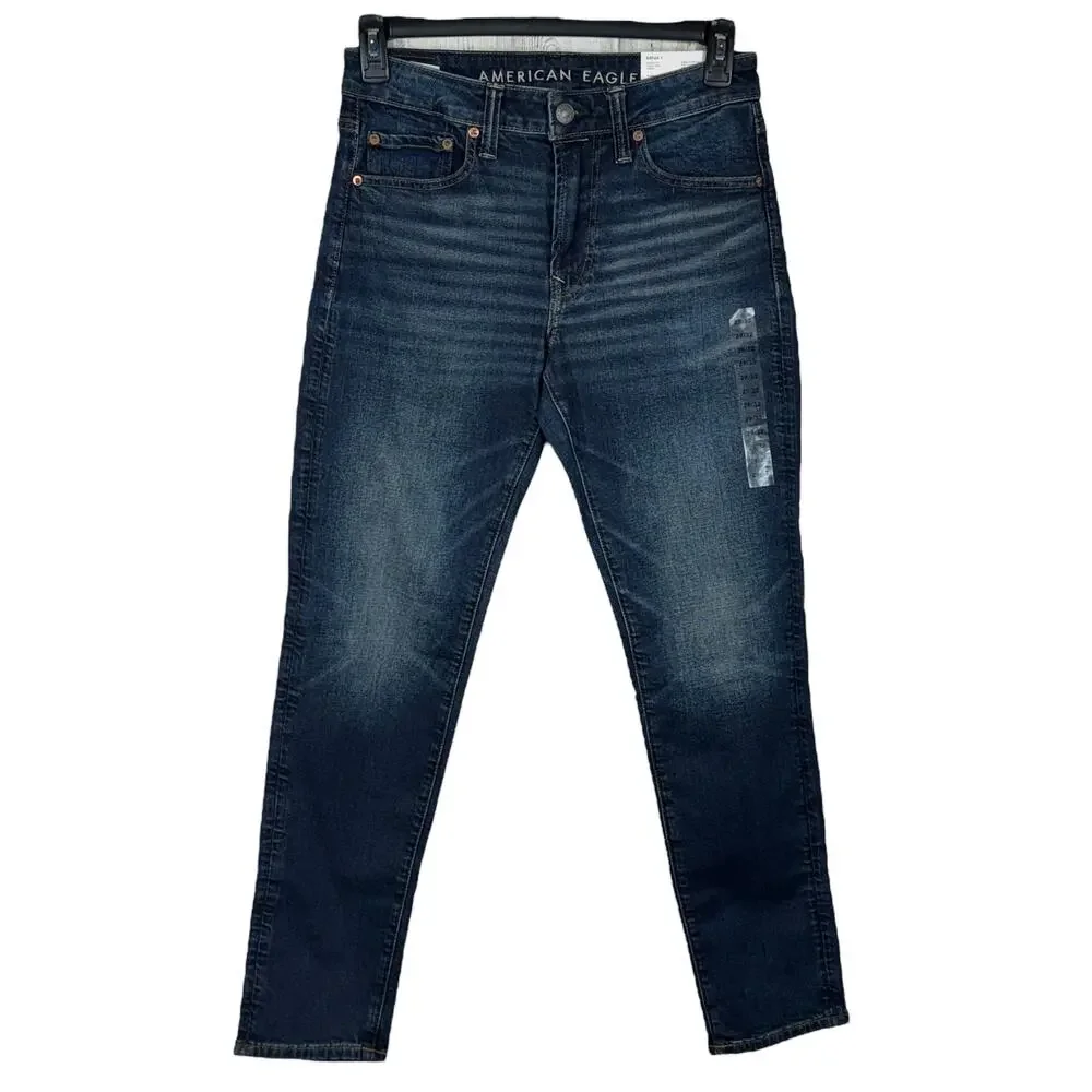American Eagle SZ 29x32 Athletic Fit Mens Jeans Airflex + Zip-Fly Classic Blue